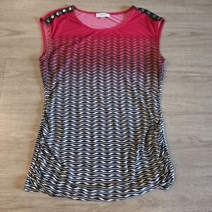 Calvin Klein Graphic Sleeveless Stretch Top USED CONDITION